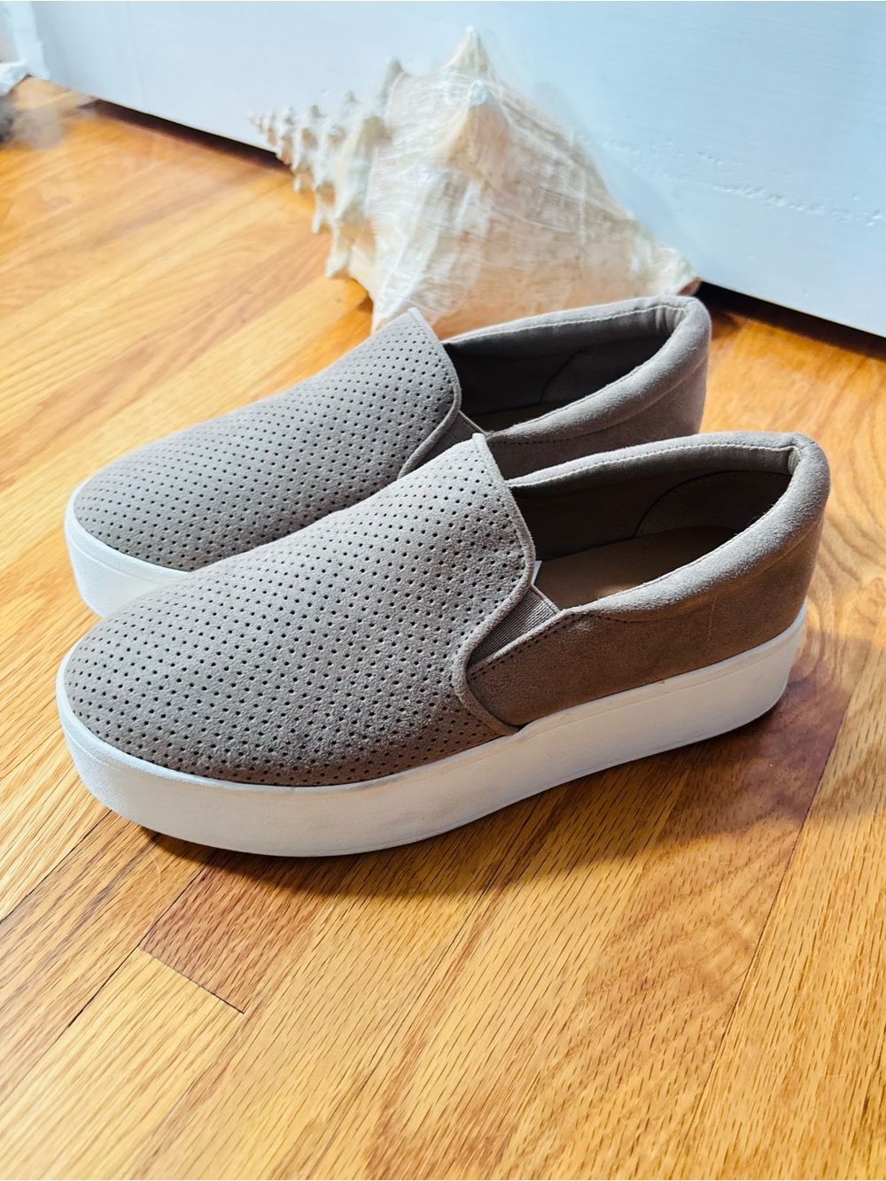 Casual Slip On Shoes in Taupe